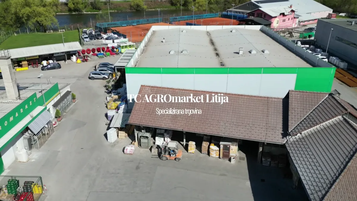 Prodajna in skladiščna stavba TC Agromarket Litija.
