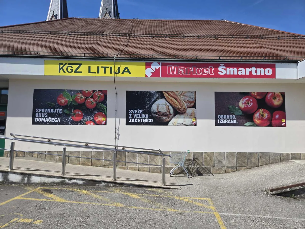 Market Šmartno – živilska trgovina KGZ Litija na Staretovem trgu 11